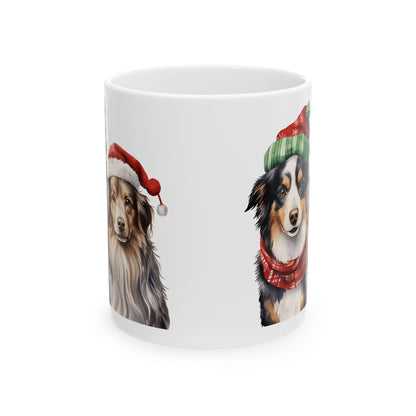 Festive Christmas Dog Ceramic Mug  11oz   Item #937888