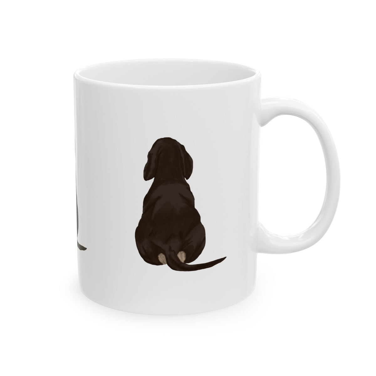 Dachshund Back View Ceramic Mug – Cute Wiener Dog Coffee Cup 11oz    Item #166768