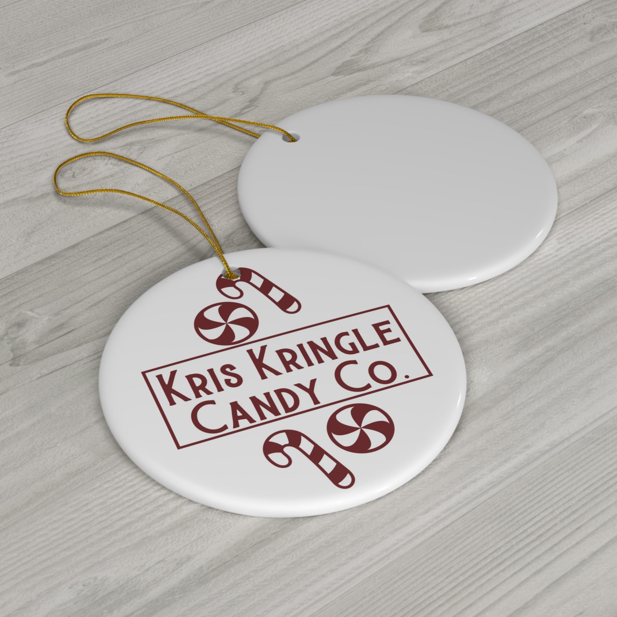 Kris Kringle Candle Co Ceramic Disc Ornament        Item #1196616