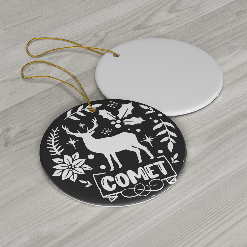 Comet Ceramic Disc Ornament            Item #112465