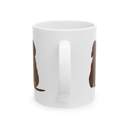 Dog Silhouette Mug – Back View Ceramic Coffee Cup 11oz    Item #721616