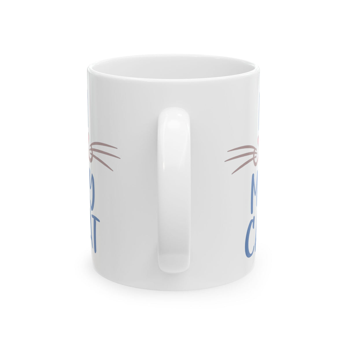 I Love My Cat Ceramic Mug — Cute Cat Face Coffee Cup 11oz    Item #64275