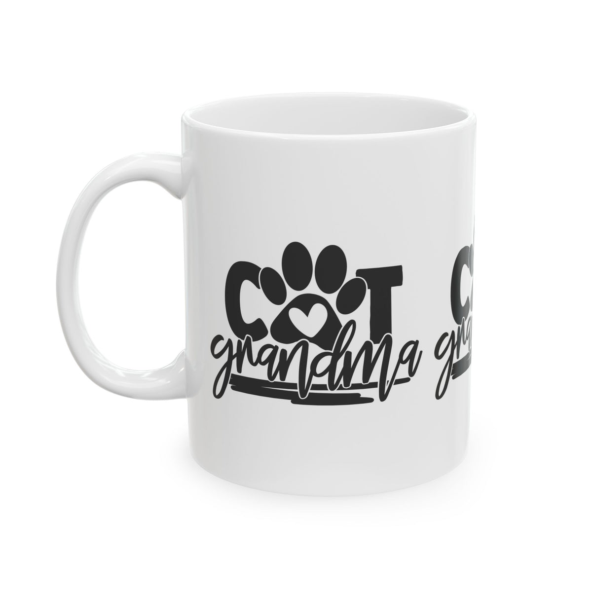 Grandma Paw Print Ceramic Mug – 'Cat Grandma' Gift 11oz   Item #379599