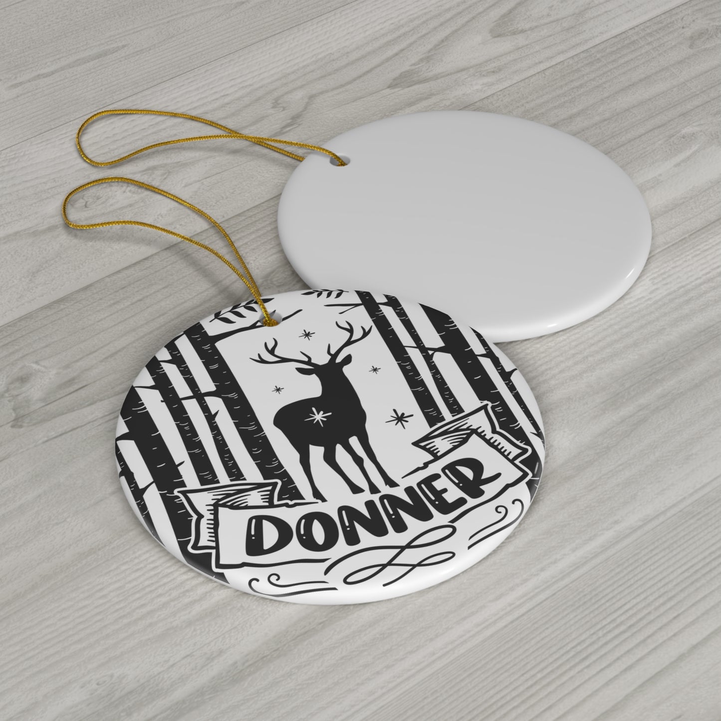 Donner Ceramic Disc Ornament         Item #3810572