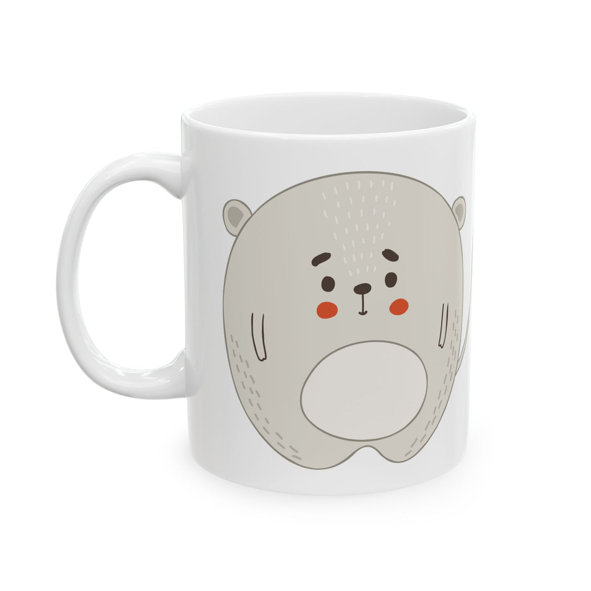 Cute Mouse Ceramic Mug — Whimsical Animal Coffee Cup, Gift for Kids & Animal Lovers  11oz   Item #841019