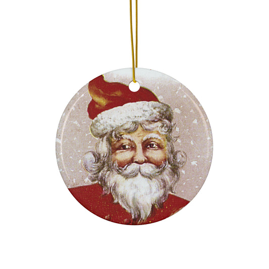 Santa Ceramic Disc Ornament       Item #7898129