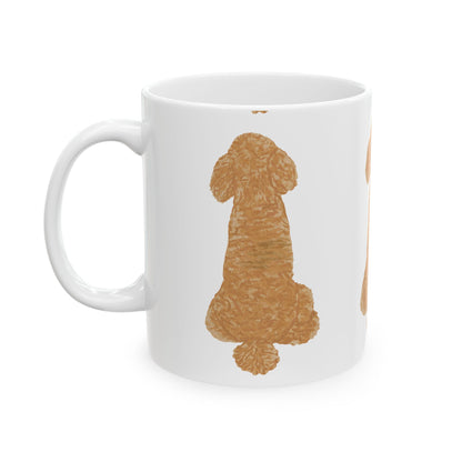 Dog Silhouette Mug – Back View Ceramic Coffee Cup 11oz    Item #964867