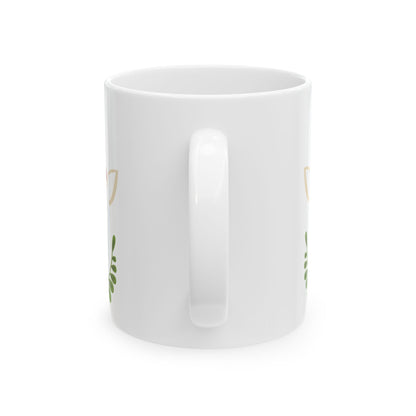 Floral Unicorn Ceramic Mug — Whimsical Pastel Coffee Cup 11oz   Item #45775
