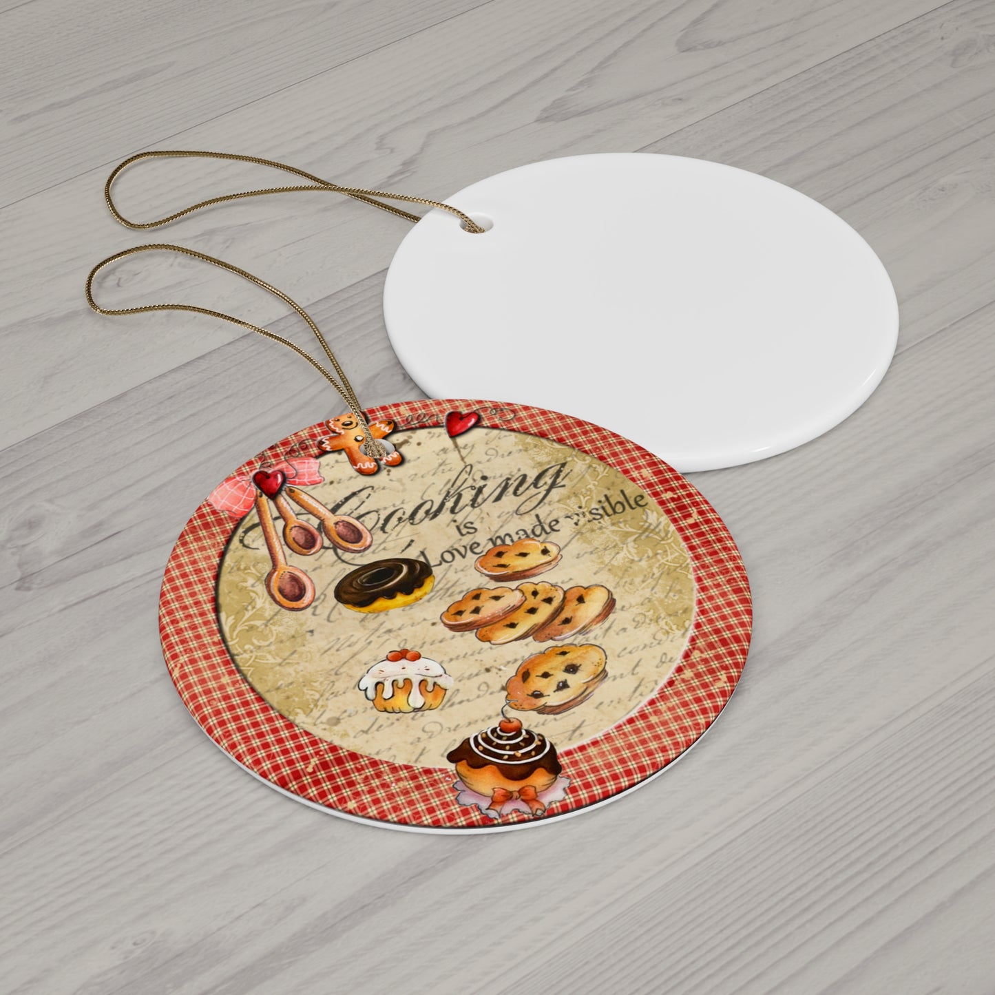 Gingerbread Kitchen Ceramic Disc Ornament     Item #166555