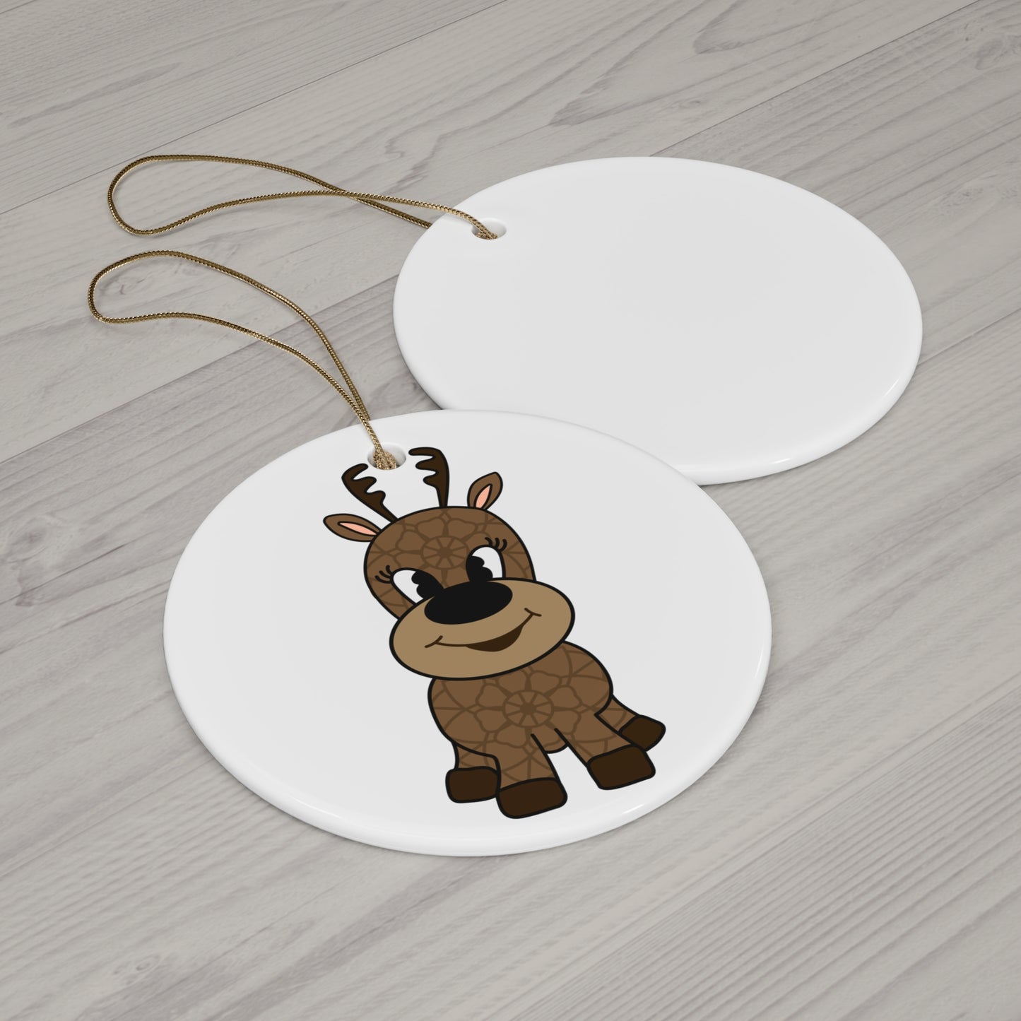 Fawn Ceramic Disc Ornament     Item #3476042