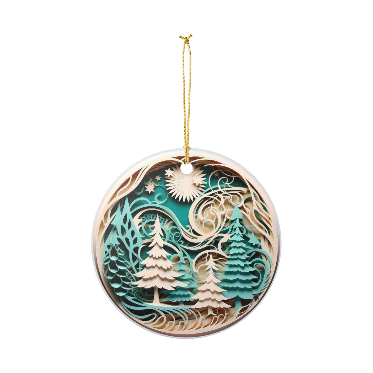 Winter Forest Ceramic Ornament   Item #462158