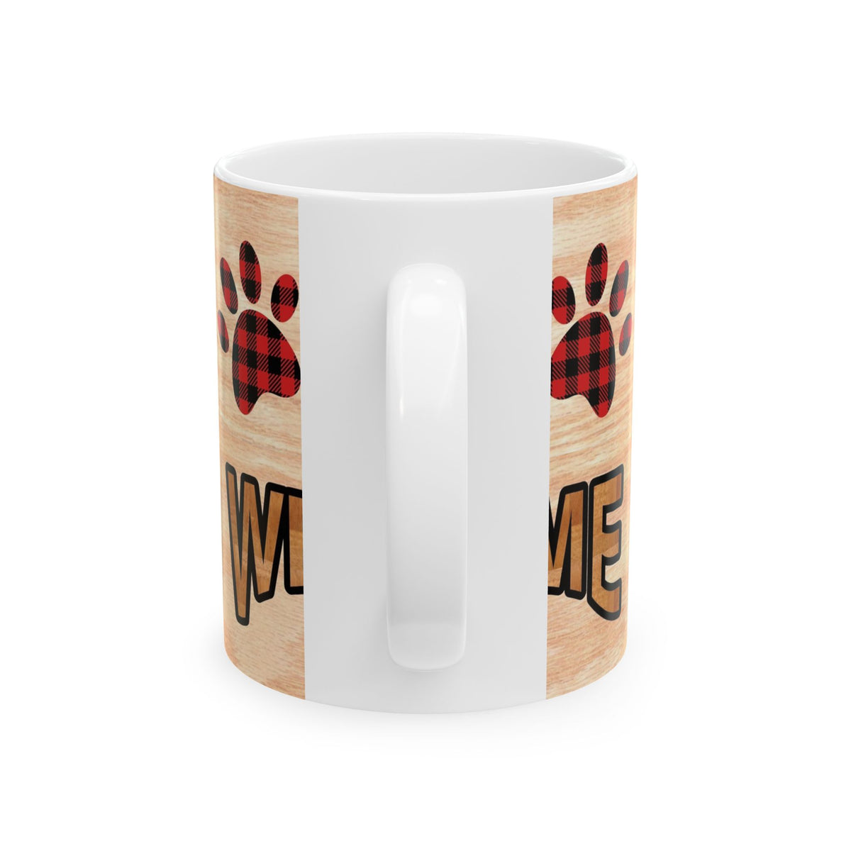 Welcome Puppy Ceramic Mug – Cute Dog Paw Print Coffee Cup 11oz   Item #276836