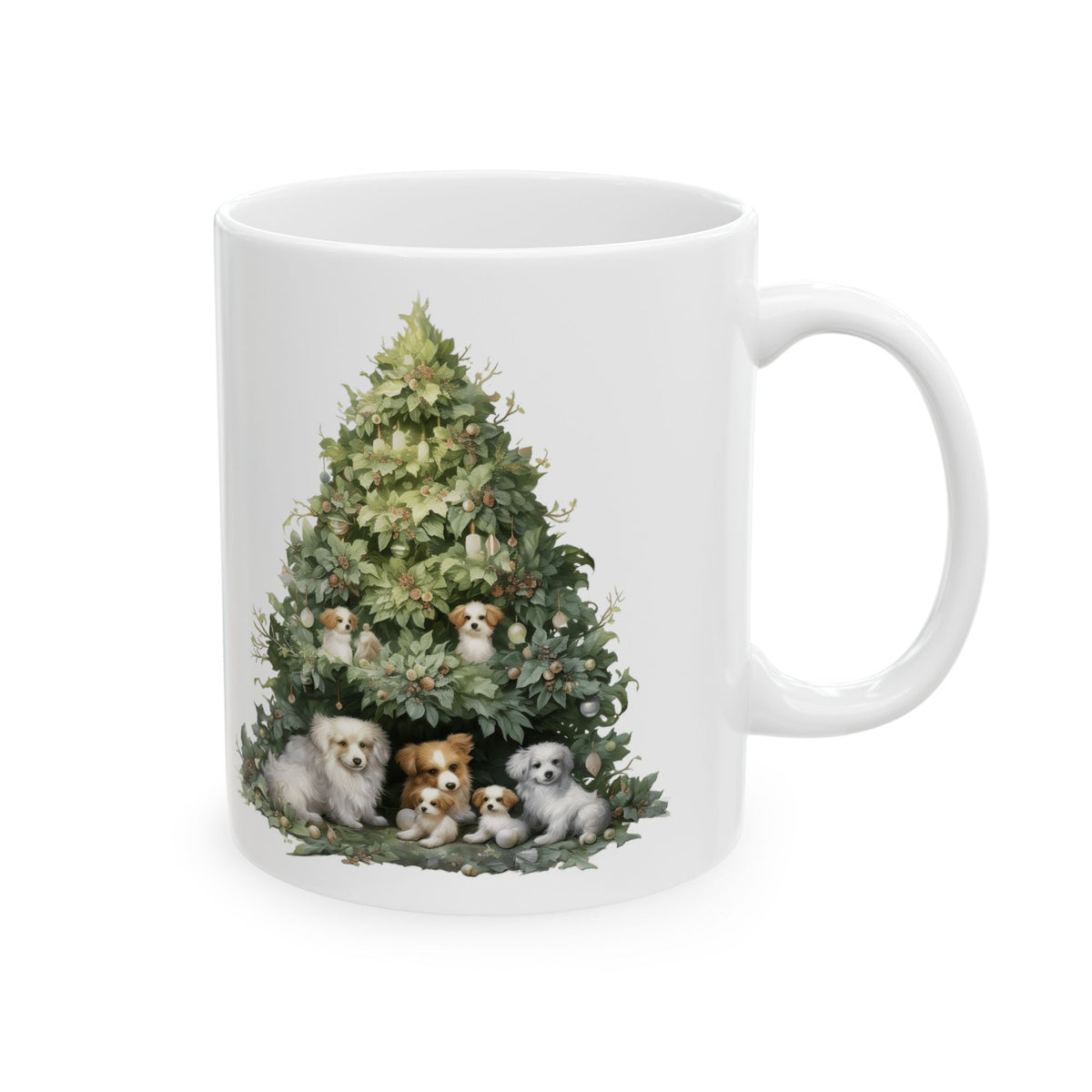 Christmas Tree With Dogs Ceramic Mug 11oz  Item #738562