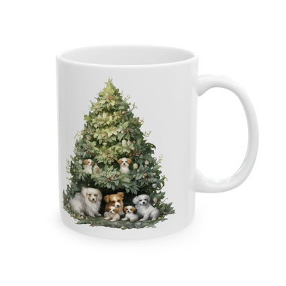 Christmas Tree With Dogs Ceramic Mug 11oz  Item #738562