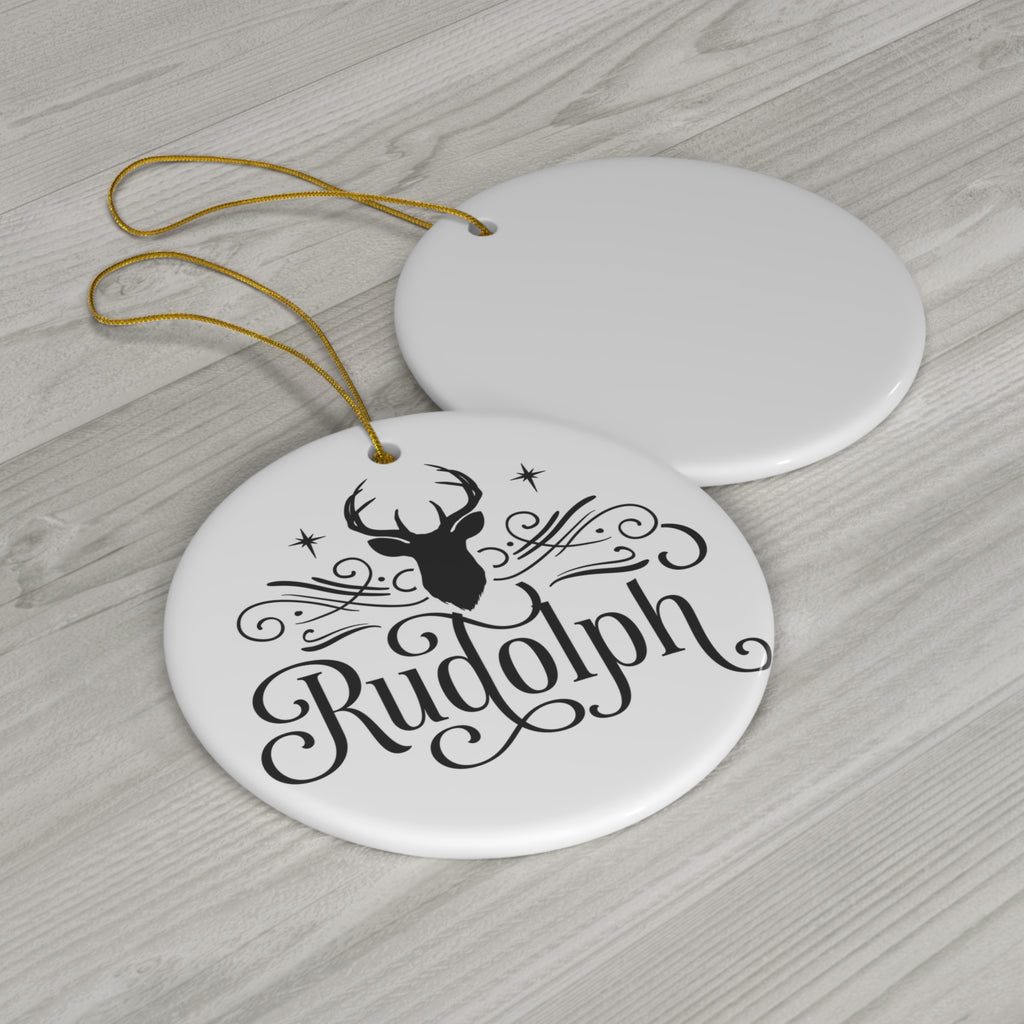 Rudolph Reindeer Ceramic Ornament     Item #737757 - Buckshot's Bargain Barn