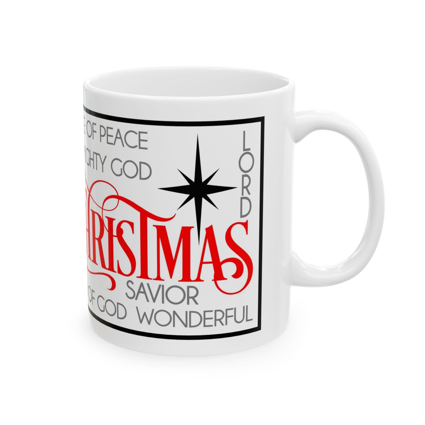 Merry Christmas With Cross Ceramic Mug 11oz    Item #230344