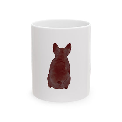 Dog Silhouette Mug – Back View Ceramic Coffee Cup 11oz    Item #7096