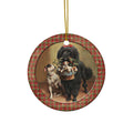 Christmas Dogs Ceramic Disc Ornament       Item #4397855