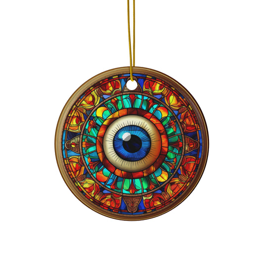 Ceramic Ornament - Stained Glass Eye     Item #798755