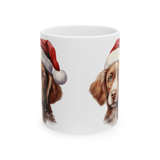 Festive Santa Dog Christmas Ceramic Mug 11oz   Item #271291