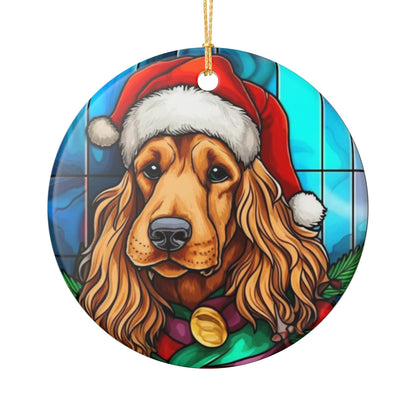 Christmas Golden Retriever Ceramic Ornament     Item #356066