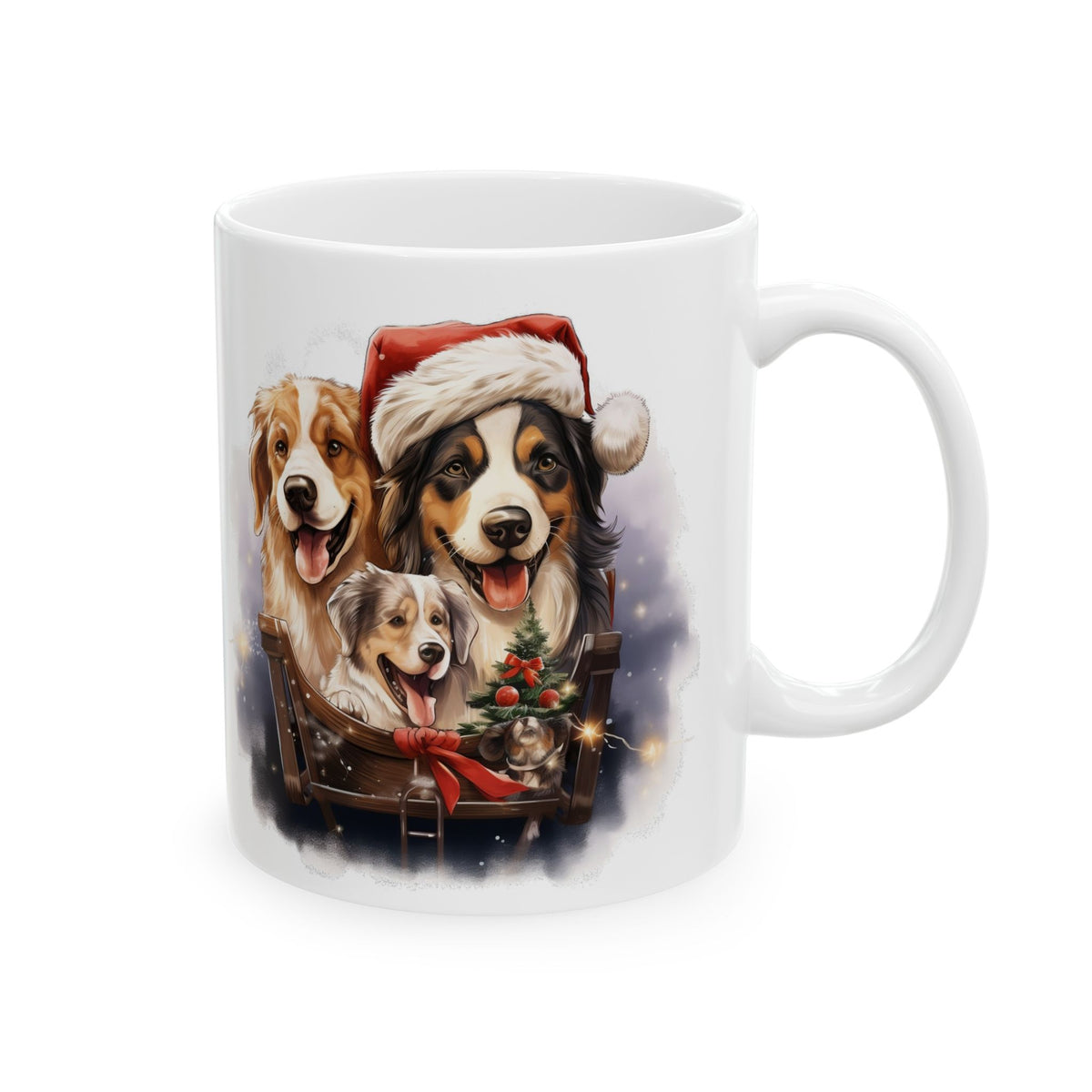 Festive Christmas Dogs Ceramic Mug 11oz   Item #467745