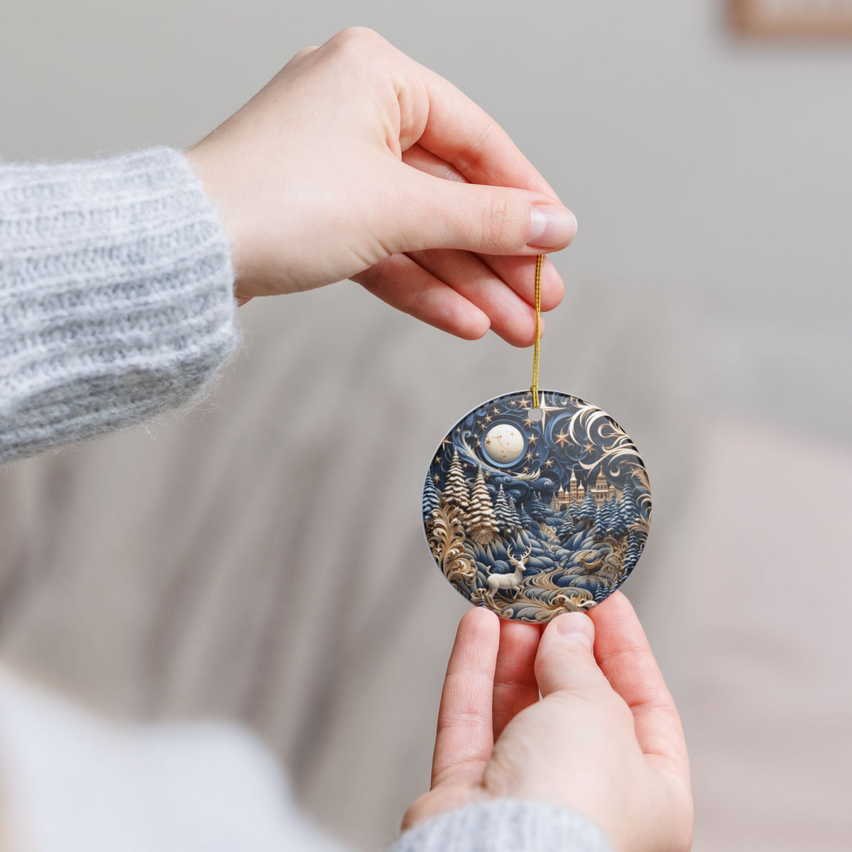 Winter Wonderland Ceramic Ornament    Item #13283