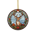 Christmas Deer With Flowers Ceramic Ornament         Item #5518827 - Buckshot's Bargain Barn