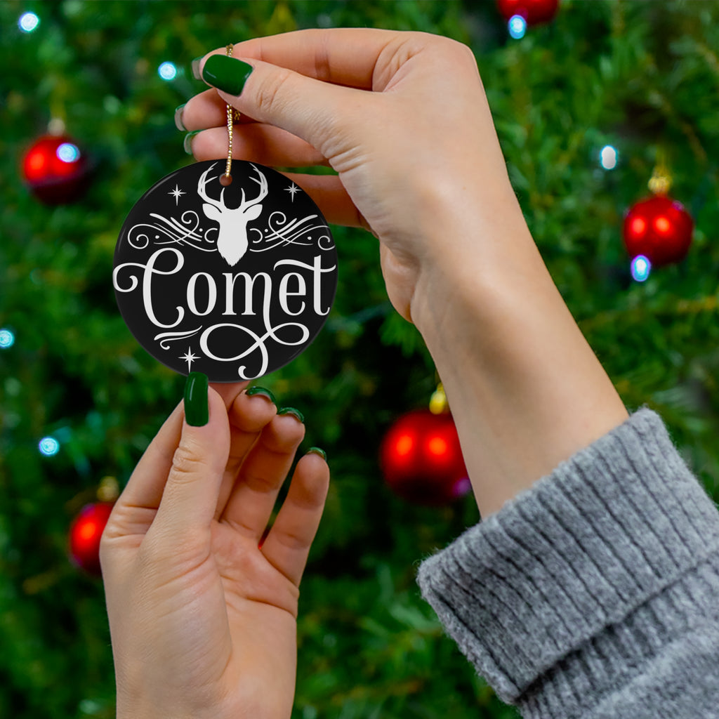 Comet Reindeer Ceramic Ornament By Santa's Creations     Item #5854277 - Buckshot's Bargain Barn