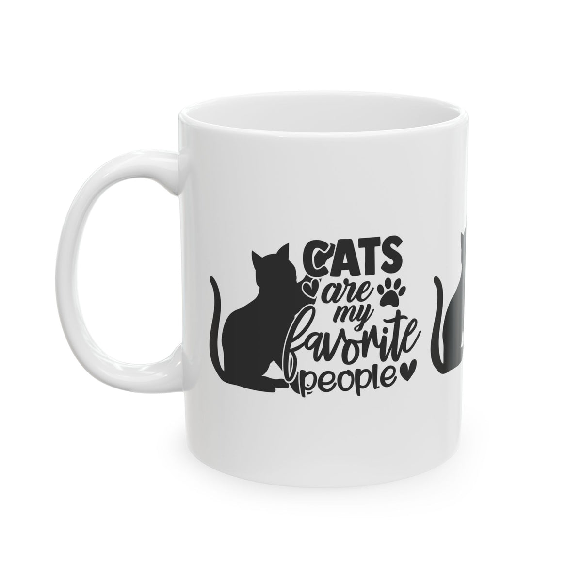 Cats Are My Favorite People Ceramic Mug — Cat Lover Coffee Cup 11oz    Item #65599
