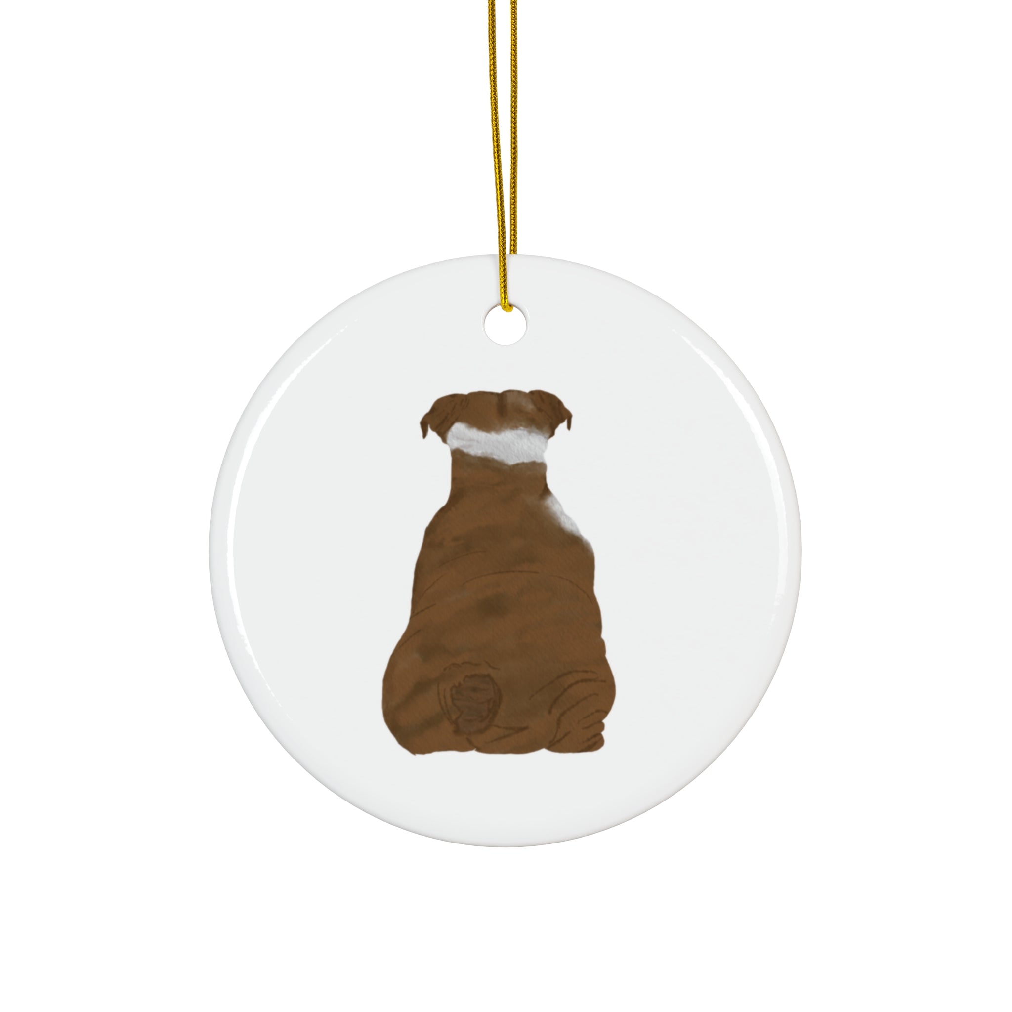 Dog Ceramic Disc Ornament          Item #6007185