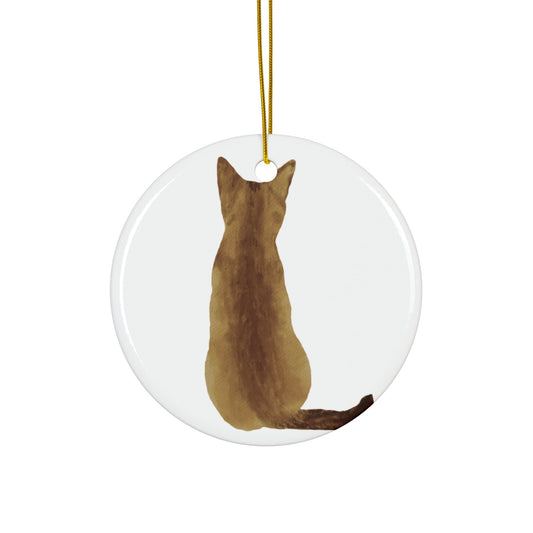 Cat Ceramic Disc Ornament           Item #2320003