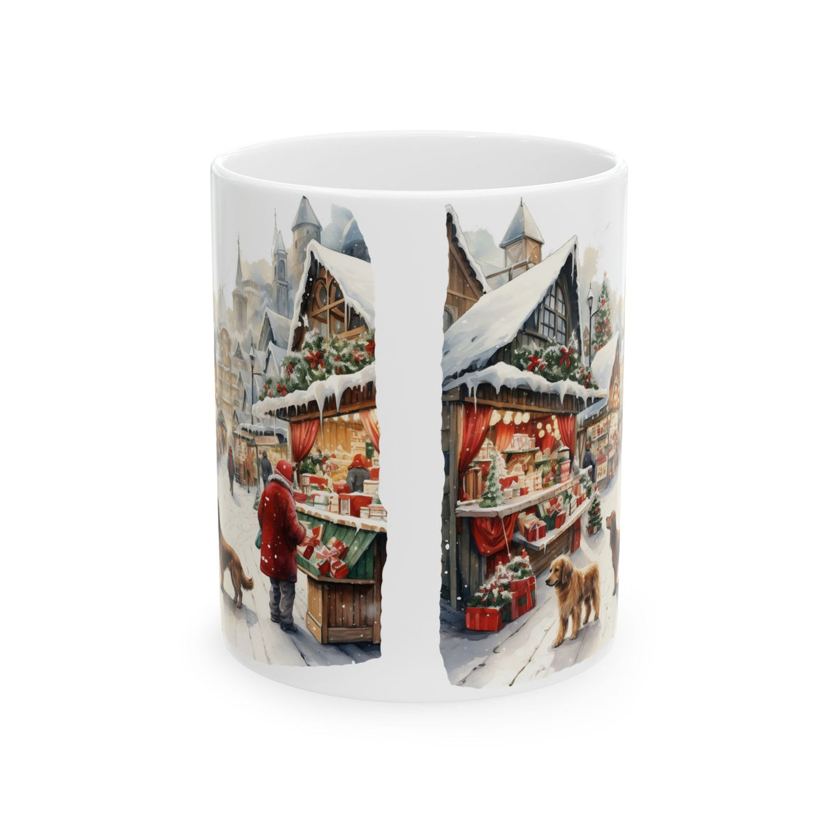 Christmas Village With Dogs Ceramic Mug 11oz  Item #754492