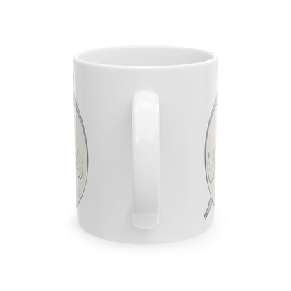 Cute Blue Owl Ceramic Mug — Whimsical Bird Coffee Cup 11oz  Item #282816
