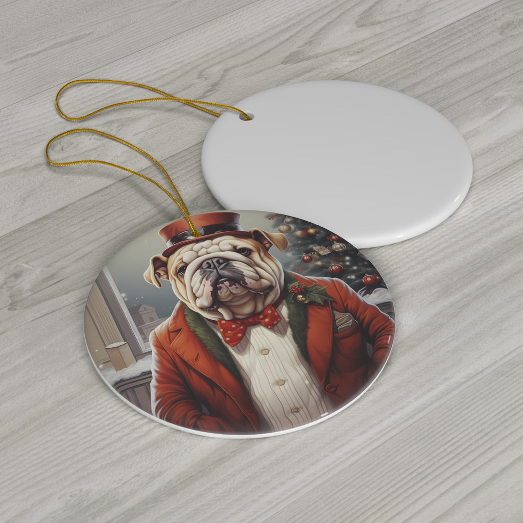 Dog Ceramic Disc Ornament          Item #5013635
