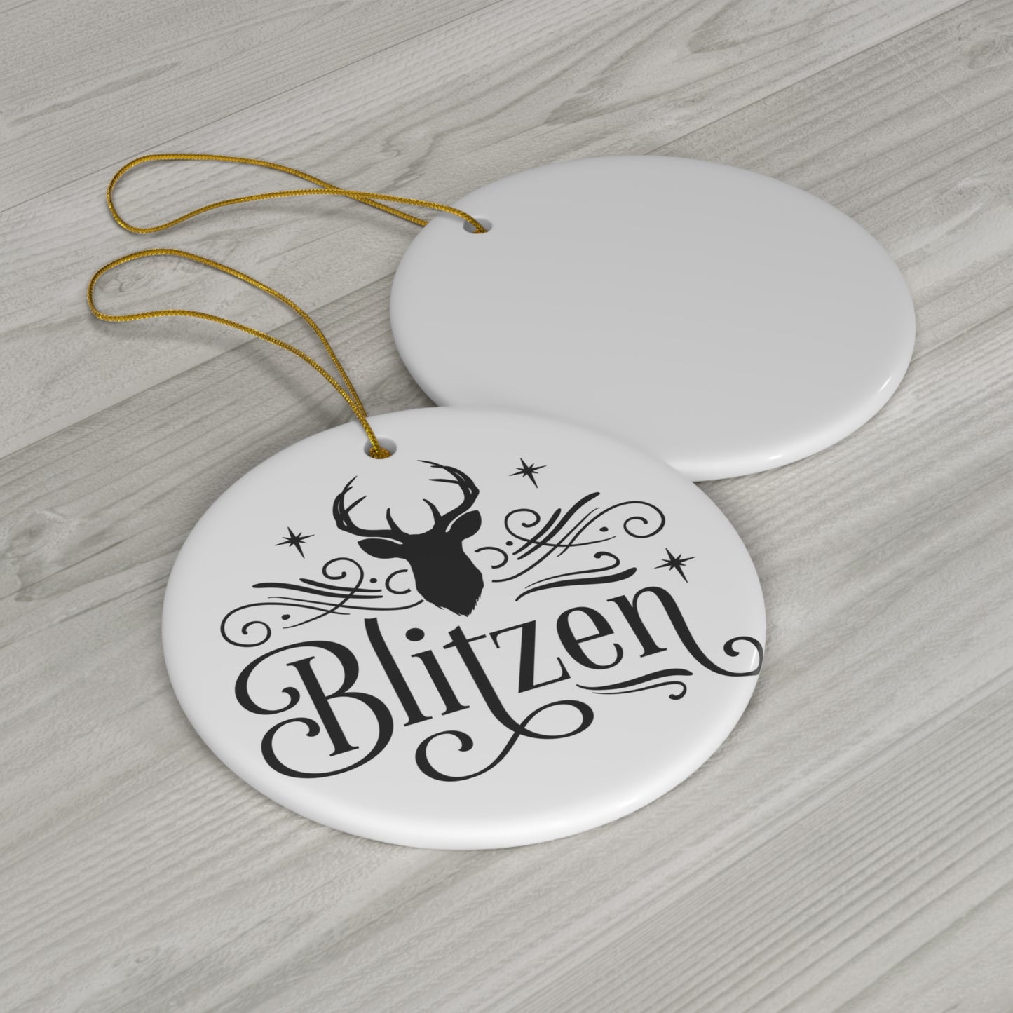 Blitzen Reindeer Ceramic Ornament     Item #1631794