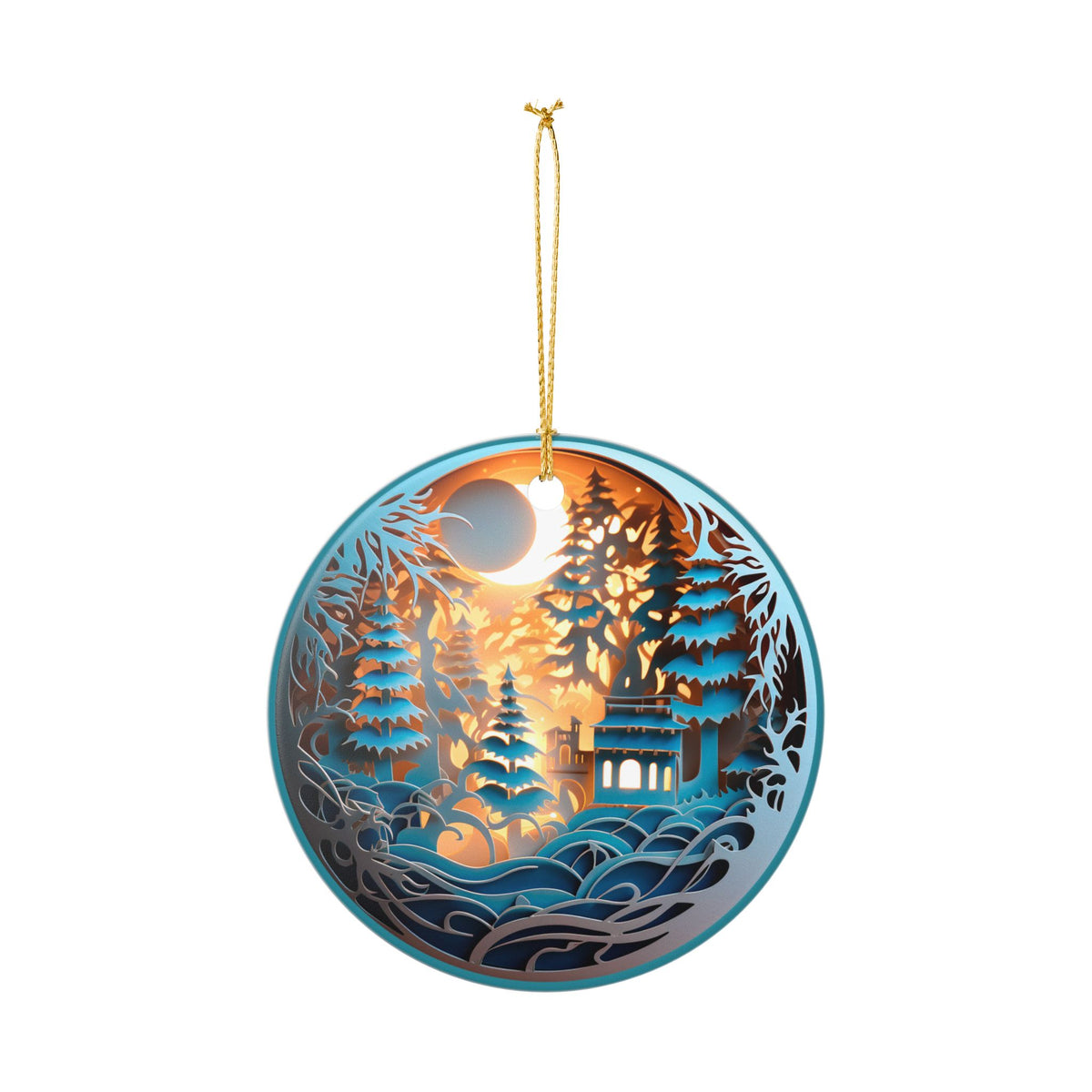 Enchanted Forest Ceramic Ornament   Item #793227