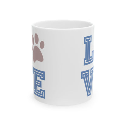 Love Paw Ceramic Mug — Pet Lover Coffee Cup 11oz    Item #820312