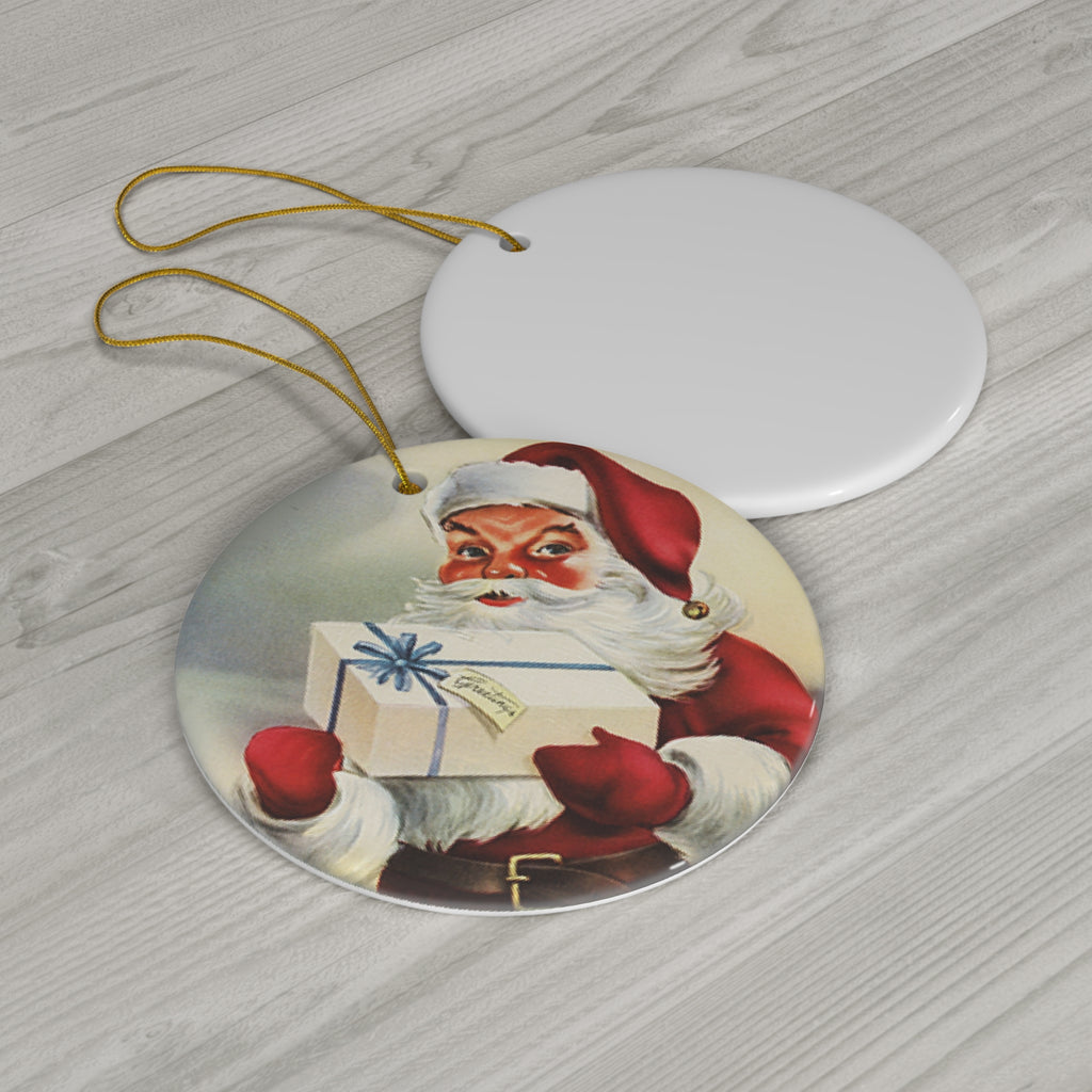 Santa Ceramic Disc Ornament         Item #4950435