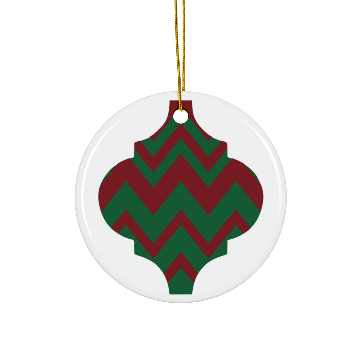 Chevron Ceramic Disc Ornament       Item #6749334