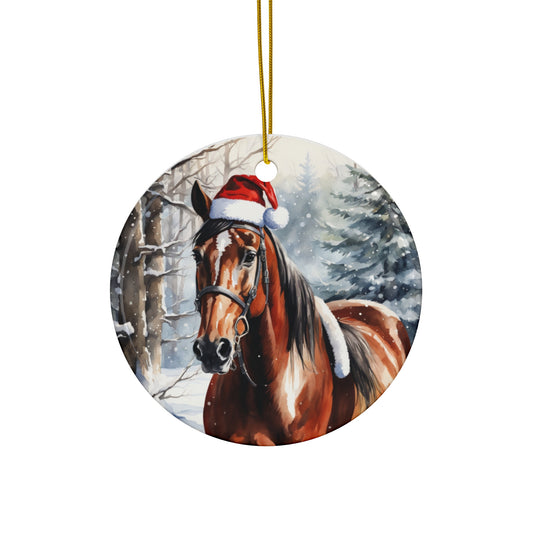 Ceramic Ornament - Horse Christmas      Item #2693944