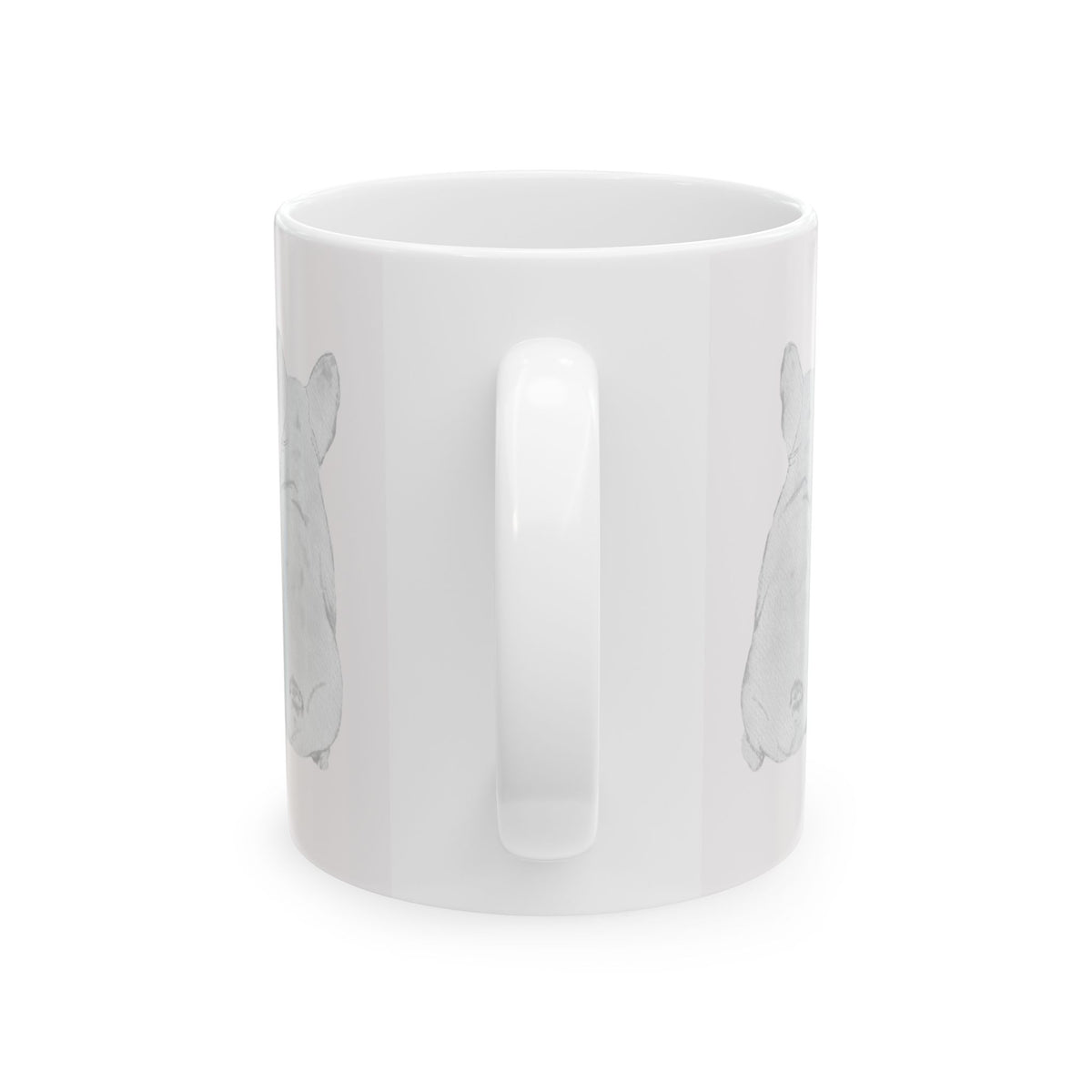 Dog Silhouette Mug – Back View Ceramic Coffee Cup 11oz    Item #93974