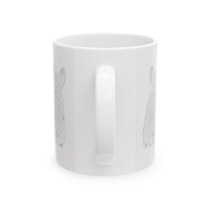 Dog Silhouette Mug – Back View Ceramic Coffee Cup 11oz    Item #93974