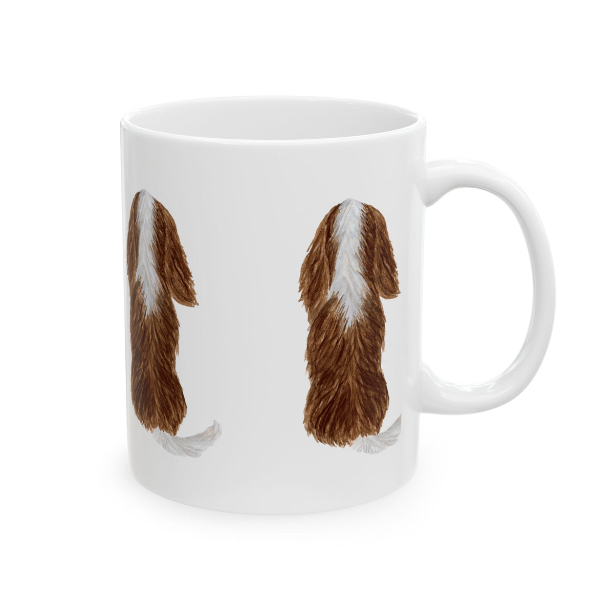 Dog Silhouette Mug – Back View Ceramic Coffee Cup 11oz    Item #20611