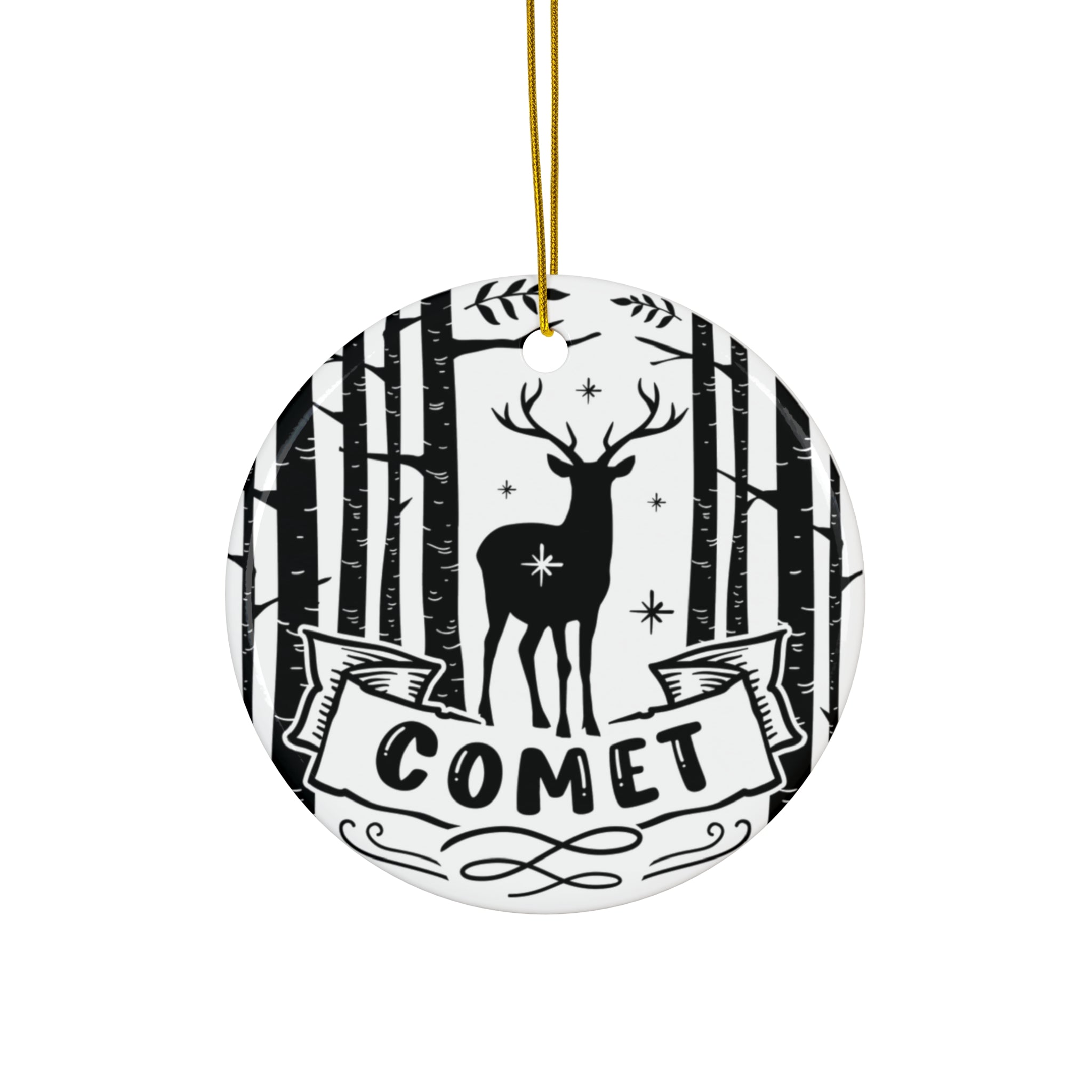 Comet Ceramic Disc Ornaments          Item #191314