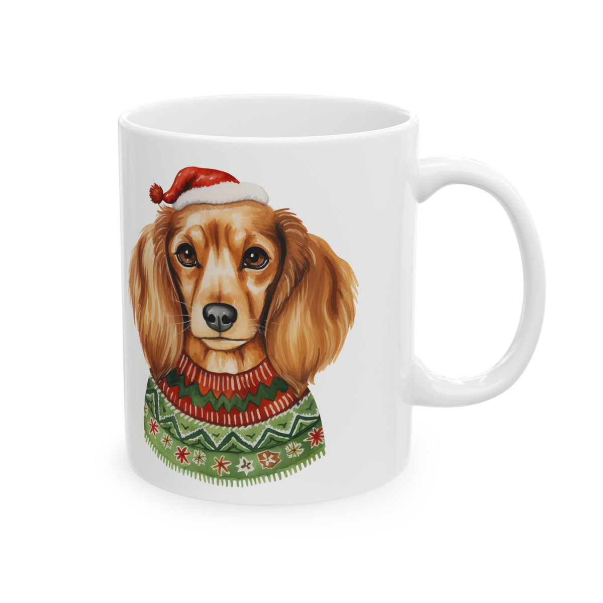 Cavalier King Charles Christmas Mug — Cute Dog in Holiday Sweater 11oz  Item #304401