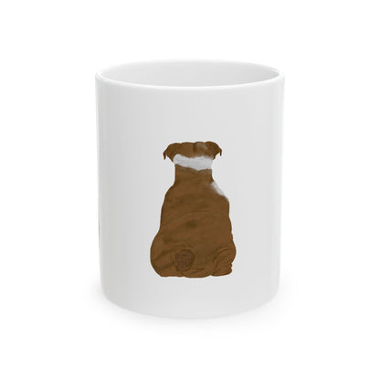 Dog Silhouette Mug – Back View Ceramic Coffee Cup 11oz    Item #20409