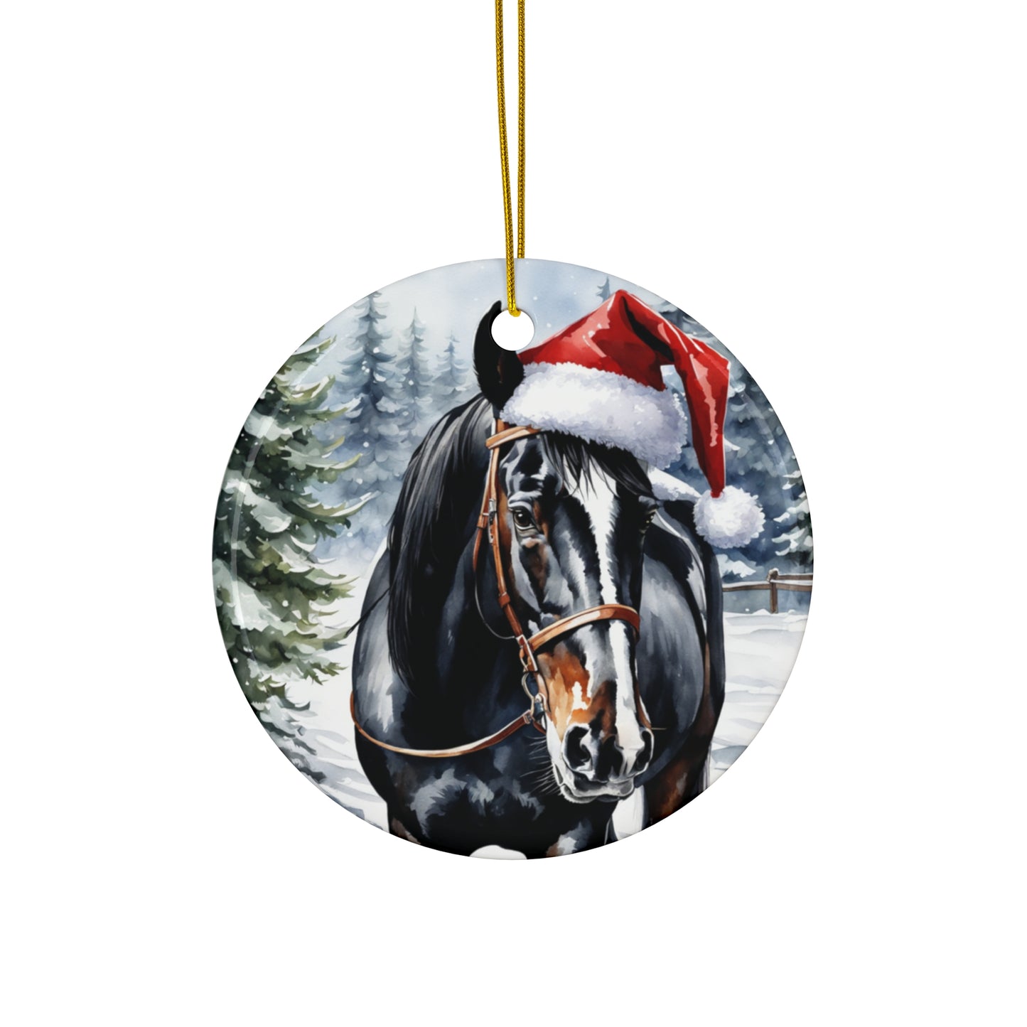 Ceramic Ornament - Horse Christmas      Item #5938608