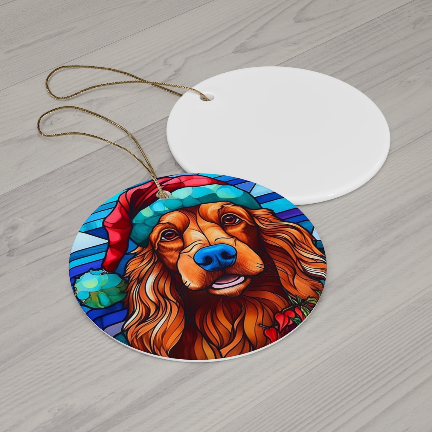 Dog Ceramic Disc Ornament              Item #1053949