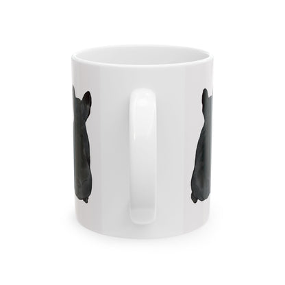 Dog Silhouette Mug – Back View Ceramic Coffee Cup 11oz    Item #499